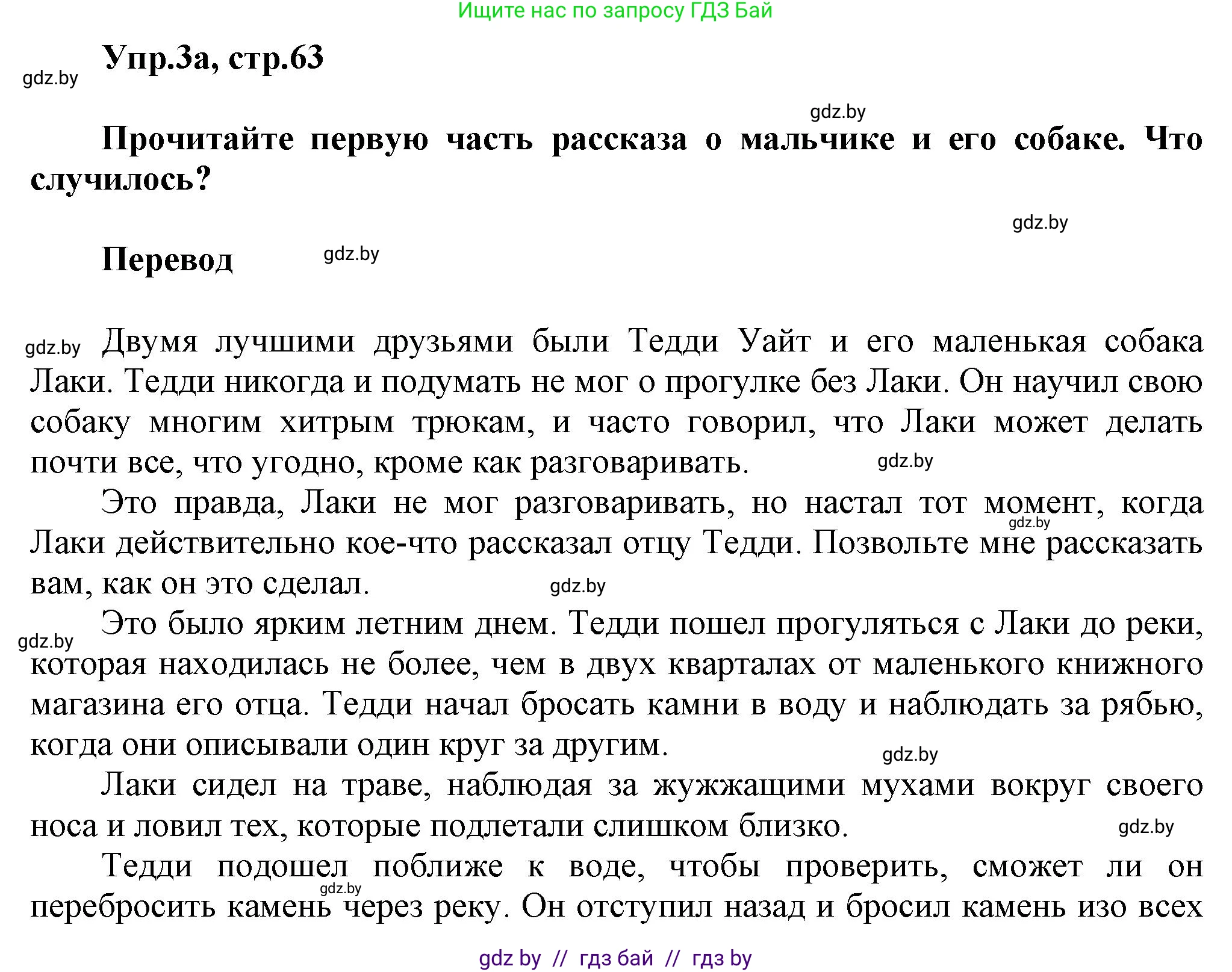 Английский язык (english), 5 класс Учебник, авторы: Демченко Наталья Валентиновна, Севрюкова Татьяна Юрьевна, Наумова Елена Георгиевна, Юхнель Наталья Валентиновна, Лапицкая Людмила Михайловна (Lapitskaya Ludmila), издательство Адукацыя i выхаванне, Минск, 2017, Часть ( Part) 1, страница 63, номер 3, Решение 1