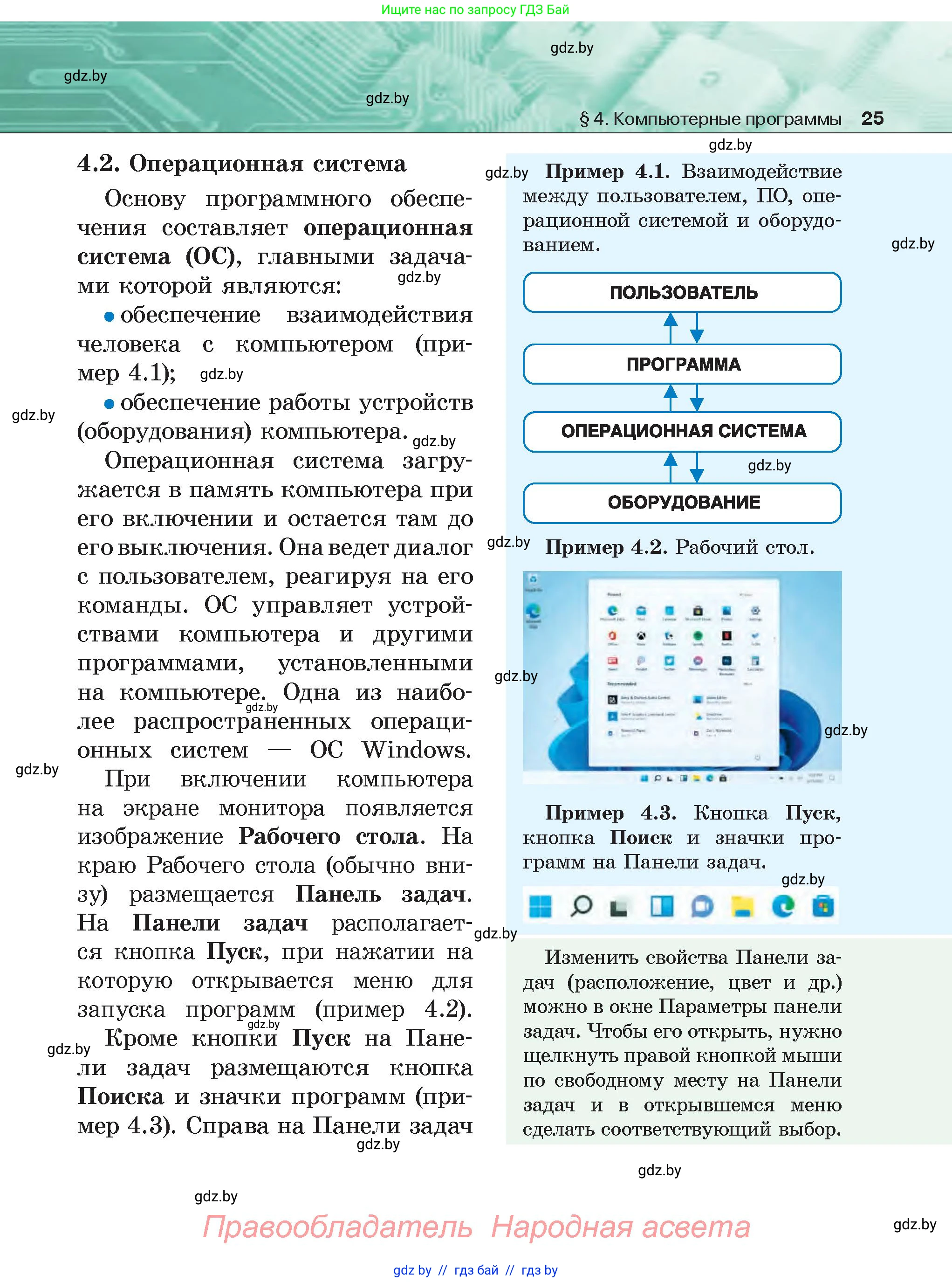 Информатика, 6 класс Учебник, авторы: Котов Владимир Михайлович, Макарова Нина Петровна, Лапо Анжелика Ивановна, Войтехович Елена Николаевна, издательство Народная асвета, Минск, 2024, бирюзового цвета, страница 25